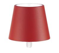 Zafferano, Lampada Poldina Stopper, Lampada per Bottiglia Ricaricabile e Senza Fili con Controllo Touch, Adatta per Salotto ed Esterni, Dimmer, 2200-3000 K, Altezza 11 cm, Colore Rosso