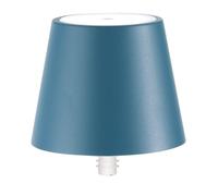 Zafferano, Lampada Poldina Stopper, Lampada per Bottiglia Ricaricabile e Senza Fili con Controllo Touch, Adatta per Salotto ed Esterni, Dimmer, 2200-3000 K, Altezza 11 cm, Colore Blu Avio