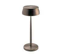 Zafferano, Lampada Sister Light Wi-Fi, Lampada da Tavolo Ricaricabile e Senza Fili con Controllo da Remoto, per Salotto ed Esterni, Dimmer a Step, 2200-4000 K, Altezza 32,8 cm, Colore Rame