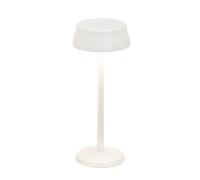 Zafferano, Lampada Sister Light Wi-Fi, Lampada da Tavolo Ricaricabile e Senza Fili con Controllo da Remoto, per Salotto ed Esterni, Dimmer a Step, 2200-4000 K, Altezza 32,8 cm, Colore Bianco Perlato