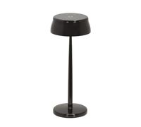 Zafferano, Lampada Sister Light Wi-Fi, Lampada da Tavolo Ricaricabile e Senza Fili con Controllo da Remoto, per Salotto ed Esterni, Dimmer a Step, 2200-4000 K, Altezza 32,8 cm, Colore Nero Perlato