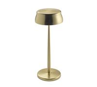 Zafferano, Lampada Sister Light Wi-Fi, Lampada da Tavolo Ricaricabile e Senza Fili con Controllo da Remoto, per Salotto ed Esterni, Dimmer a Step, 2200-4000 K, Altezza 32,8 cm, Colore Oro