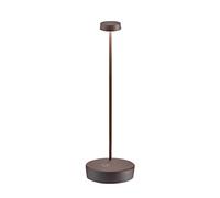 Zafferano, Lampada Swap Pro, Lampada da Tavolo Ricaricabile e Senza Fili con Controllo Touch, Adatta per Salotto ed Esterni, Dimmer, 2700 K, Altezza 32,5 cm, Colore Corten