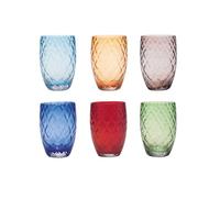 Zafferano Losanghe Tumbler Set 6 Bicchieri Acqua Colori Vari