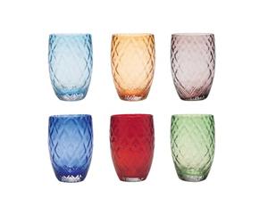 Zafferano Losanghe Tumbler Set 6 Bicchieri Acqua Colori Vari