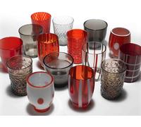 Zafferano - Melting Pot Set 6 Bicchieri Tumbler Misti Rosso Grigio