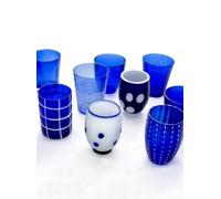 ZAFFERANO MELTING POT. CONFEZIONE ASSORTITA DI 6 BICCHIERI BLU