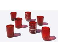 Zafferano Melting Pot MP00111 - Set di 6 bicchieri misti, colore: Rosso