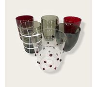 Zafferano - Melting Pot Set 6 Bicchieri Tumbler Misti Rosso Grigio