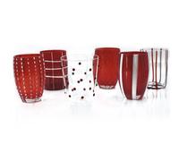 Zafferano - Melting Pot Set 6 Bicchieri Tumbler Rosso