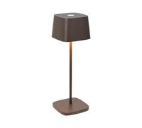 Zafferano Ofelia Lampada ricaricabile LED, marrone - 29 cm
