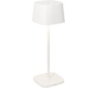 Zafferano Lampada da tavolo ricaricabile Ofelia dimmer e controllo touch 2200-3000K Bianco 29 cm