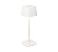 Zafferano Lampada da tavolo ricaricabile Ofelia dimmer e controllo touch 2200-3000K Bianco 29 cm