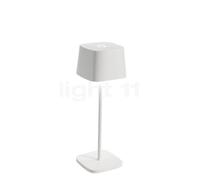 Zafferano Ofelia Lampada ricaricabile LED, bianco - 29 cm