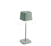 Zafferano Ofelia Lampada ricaricabile LED, verde - 29 cm