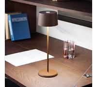 Zafferano Olivia Lampada ricaricabile LED, marrone - 35 cm
