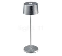 Zafferano Olivia Lampada ricaricabile LED, argento - 35 cm