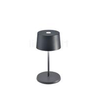 Zafferano Olivia Lampada ricaricabile LED, grigio scuro - 22 cm , articolo di fine serie