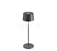 Zafferano Olivia Lampada ricaricabile LED, grigio scuro - 35 cm