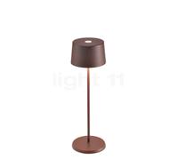 Zafferano Olivia Lampada ricaricabile LED, marrone - 35 cm