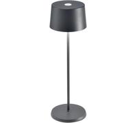 Zafferano Olivia Lampada ricaricabile LED, grigio scuro - 35 cm