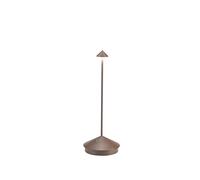 Zafferano, Pina Pro Lamp, Lampada da tavolo ricaricabile senza fili con comandi touch, adatta per interni ed esterni, dimmerabile, 2200-3000 K, altezza 29 cm, colore corten