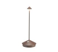 Zafferano, Pina Pro Lamp, Lampada da tavolo ricaricabile senza fili con comandi touch, adatta per interni ed esterni, dimmerabile, 2200-3000 K, altezza 29 cm, colore corten