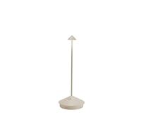 Zafferano, Pina Pro, Lampada da Tavolo Ricaricabile e Senza Fili con Controllo Touch, Adatta per Salotto ed Esterni, Dimmer, 2700 K, Altezza 29 cm, Colore Sabbia