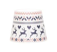 Zafferano, Poldina Cover Edizione Speciale Natale, Paralume in Metallo per Lampada da Tavolo, Compatibile con le Lampade Poldina, Design in Italy, Ø11.4 x 8.9 cm, Color Bianco - Decoro Cervo