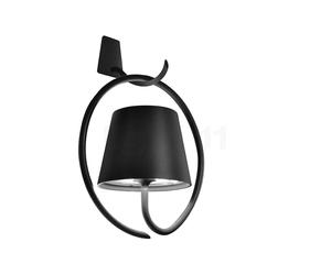Zafferano Poldina Lampada da parete LED anello, grigio scuro