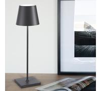 ZAFFERANO Poldina PRO Lampada da Tavolo Grigio Scuro Grigio