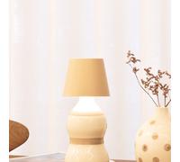 Zafferano, Lampada Poldina Stopper, Lampada per Bottiglia Ricaricabile e Senza Fili con Controllo Touch, Adatta per Salotto ed Esterni, Dimmer, 2200-3000 K, Altezza 11 cm, Colore Sabbia