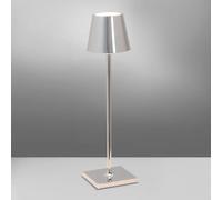 Zafferano S.R.L. MICRO Poldina pro lampada da tavolo ricaricabile di zafferano - cromo lucido MICRO Poldina pro lampada da tavolo ricaricabile di zafferano - cromo lucido