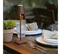 Zafferano Poldina Lampada ricaricabile LED, marrone - 27,5 cm