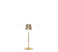 Zafferano Poldina Lampada ricaricabile LED, blu/foglio d'oro - 27,5 cm , articolo di fine serie