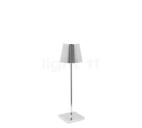 Zafferano Poldina Lampada ricaricabile LED, cromo lucido - 38 cm , articolo di fine serie