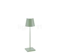 Zafferano Poldina Lampada ricaricabile LED, verde pallido - 38 cm