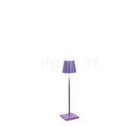 Zafferano Poldina Lampada ricaricabile LED, viola - 27,5 cm , articolo di fine serie