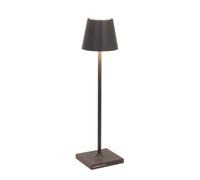 Zafferano Poldina Lampada ricaricabile LED, grigio scuro - 27,5 cm
