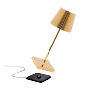 Zafferano Poldina mini lampada a batteria interna oro lucido Zafferano