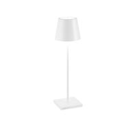 Zafferano Poldina Pro Bianco - Lampada da Tavolo in Alluminio H38