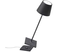 ZAFFERANO Poldina Pro Grigio Scuro - Lampada da tavolo ricaricabile con luce regolabile