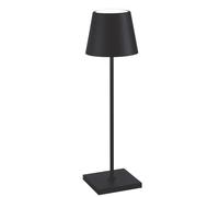 Zafferano, Poldina Pro, Lampada da Tavolo 38cm Nero Opaco, Alluminio