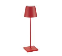 Zafferano Poldina Lampada ricaricabile LED, rosso - 38 cm