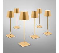 Zafferano Poldina Pro lampada da tavolo ricaricabile set da 6, LED USB con stazione di ricarica, LD0350RP+LD0340O3#6, Poldina Pro; Poldina [Lampade per Interni > Lampade da Tavolo]
