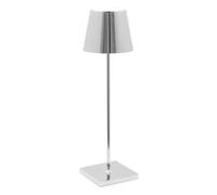 Zafferano Poldina Lampada ricaricabile LED, cromo lucido - 38 cm