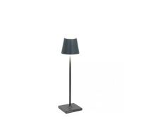 Zafferano Poldina Lampada ricaricabile LED, grigio scuro - 27,5 cm