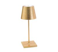Zafferano Poldina Lampada ricaricabile LED, foglio d'oro - 30 cm