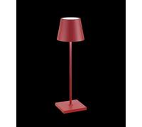 Zafferano Poldina Pro Rosso - Lampada da Tavolo in Alluminio H38