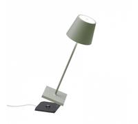 Zafferano Poldina Lampada ricaricabile LED, verde pallido - 38 cm